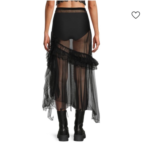 INTIMATELY FREE PEOPLE Strike A Pose Ruffle Slip Maxi Skirt size small - Picture 2 of 10